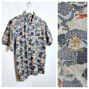 Reyn Spooner Dragon Cloud Multi Pattern Shirt M Poipu Bay Golf Casual Aloha